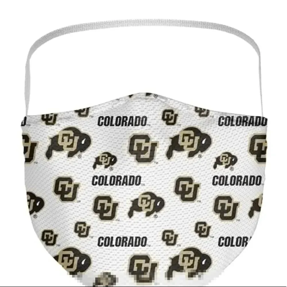 NIP Colorado Buffaloes Buffs Buffalo Logo Face Covering Mask Masks Set of 3